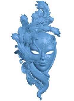 Venice mask T0005979 download free stl files 3d model for CNC wood carving