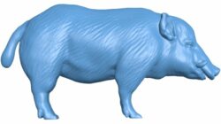 Wild boar T0006219 download free stl files 3d model for CNC wood carving