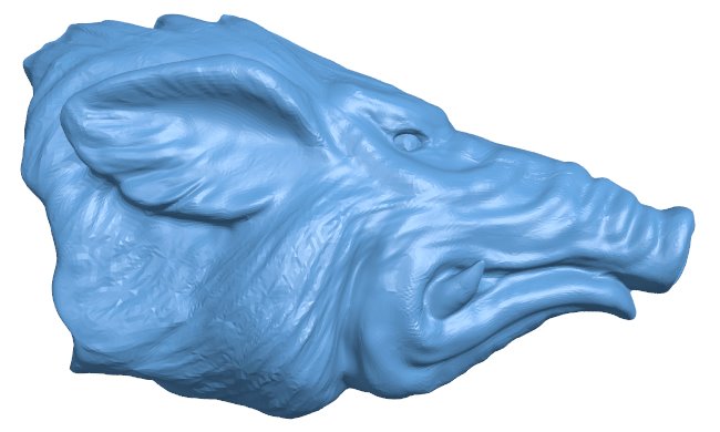 Wild boar head T0006099 download free stl files 3d model for CNC wood carving