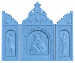 Winged altarpiece T0006180 download free stl files 3d model for CNC wood carving