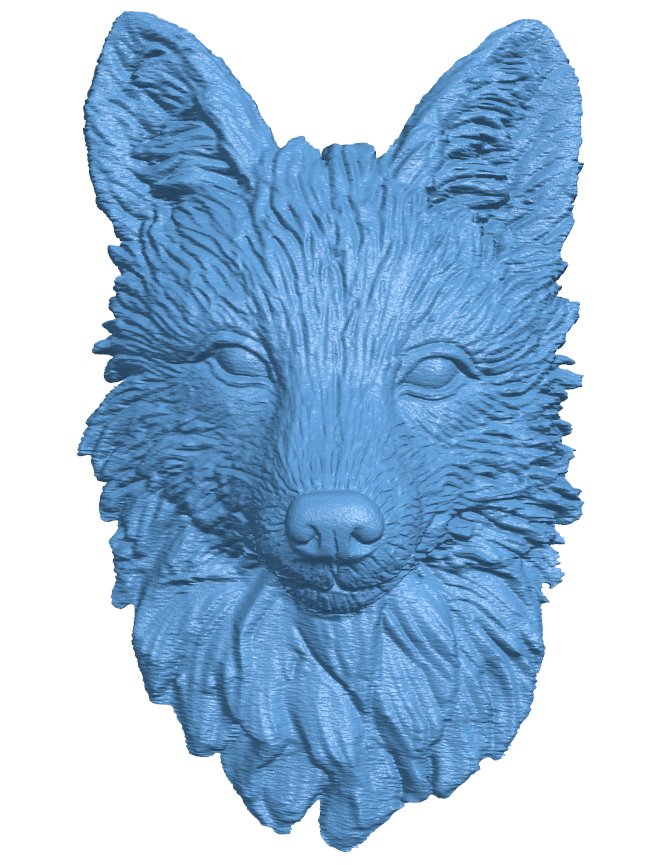 Wolf head T0006220 download free stl files 3d model for CNC wood carving