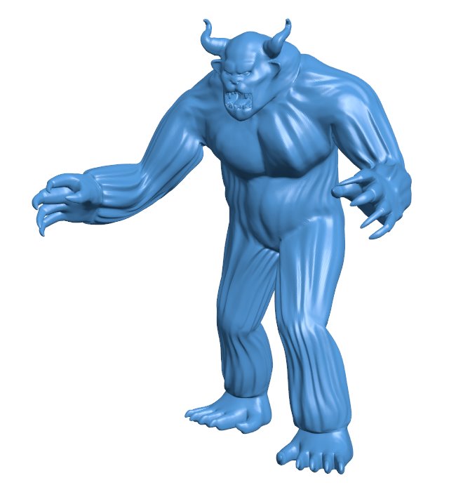 Abominable yeti B010020 file Obj or Stl free download 3D Model for CNC and 3d printer