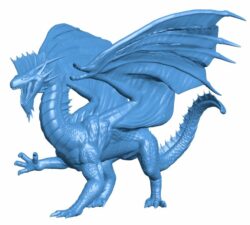 Adult silver dragon B010101 file Obj or Stl free download 3D Model for CNC and 3d printer