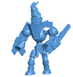 Air ship golem – robot B010028 file Obj or Stl free download 3D Model for CNC and 3d printer