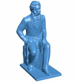 Alexander Pushkin at Art Park Muzeon, Moscow – Scandle B009933 file Obj or Stl free download 3D Model for CNC and 3d printer