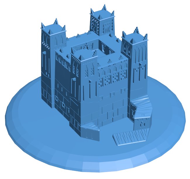 Amazigh Kasbah - Ksar - Morocco B010035 file Obj or Stl free download 3D Model for CNC and 3d printer