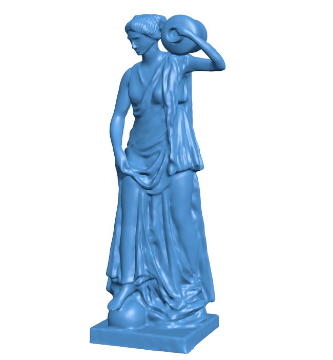 Anchyrrohée or Terpsichore at The Louvre, Paris - Scandle B009935 file Obj or Stl free download 3D Model for CNC and 3d printer
