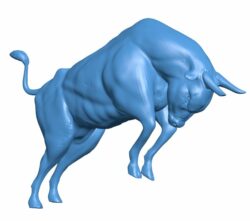 Angry bull B010201 file Obj or Stl free download 3D Model for CNC and 3d printer