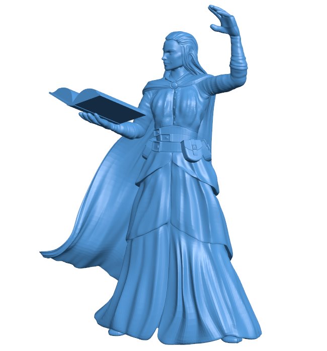 Arch Mage Female B010042 file Obj or Stl free download 3D Model for CNC and 3d printer