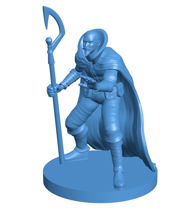 Arch Mage Male B010143 file Obj or Stl free download 3D Model for CNC and 3d printer