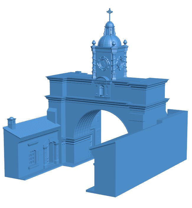 Arco de Santa Catalina - Antigua , Guatemala B010084 file Obj or Stl free download 3D Model for CNC and 3d printer