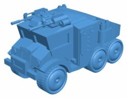 Armored truck B010206 file Obj or Stl free download 3D Model for CNC and 3d printer
