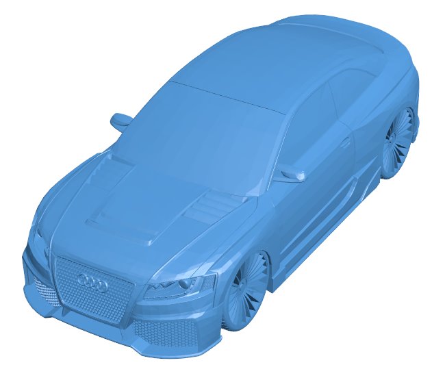 Audi RS5 car B010145 file Obj or Stl free download 3D Model for CNC and 3d printer