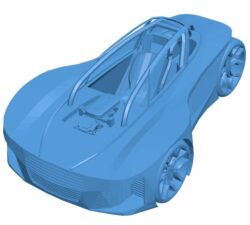 Audi fantasy car B010188 file Obj or Stl free download 3D Model for CNC and 3d printer