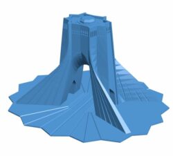 Azadi Tower – Tehran , Iran B010056 file Obj or Stl free download 3D Model for CNC and 3d printer