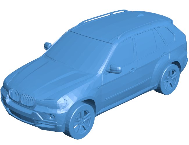 BMW X5 car B010019 file Obj or Stl free download 3D Model for CNC and 3d printer
