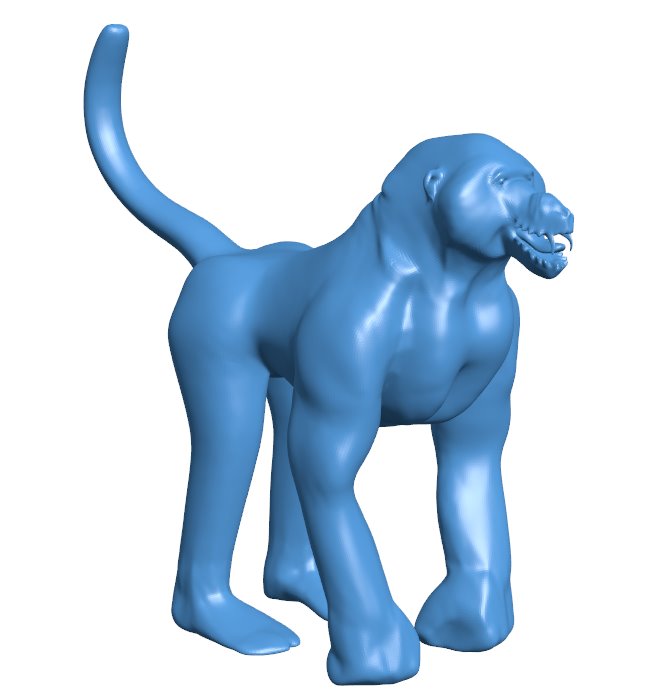 Baboon B010023 file Obj or Stl free download 3D Model for CNC and 3d printer