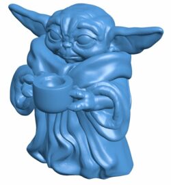 Baby yoda soupe B009976 file Obj or Stl free download 3D Model for CNC and 3d printer