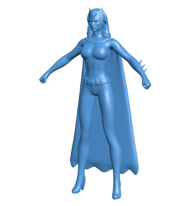 Bat Girl B010228 file Obj or Stl free download 3D Model for CNC and 3d printer