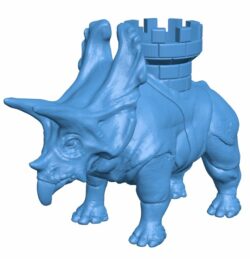 Battle dinosaur B010150 file Obj or Stl free download 3D Model for CNC and 3d printer