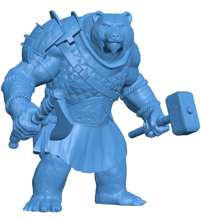 Bearfolk B010099 file Obj or Stl free download 3D Model for CNC and 3d printer