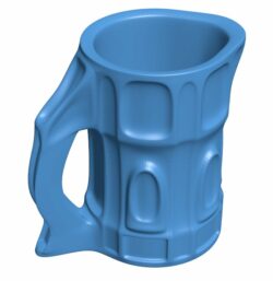 Beer cup B010232 file Obj or Stl free download 3D Model for CNC and 3d printer