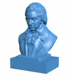 Beethoven at Central Park, New York – Scan B009938 file Obj or Stl free download 3D Model for CNC and 3d printer