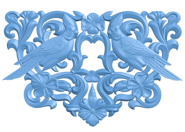 Birds pattern T0006661 download free stl files 3d model for CNC wood carving