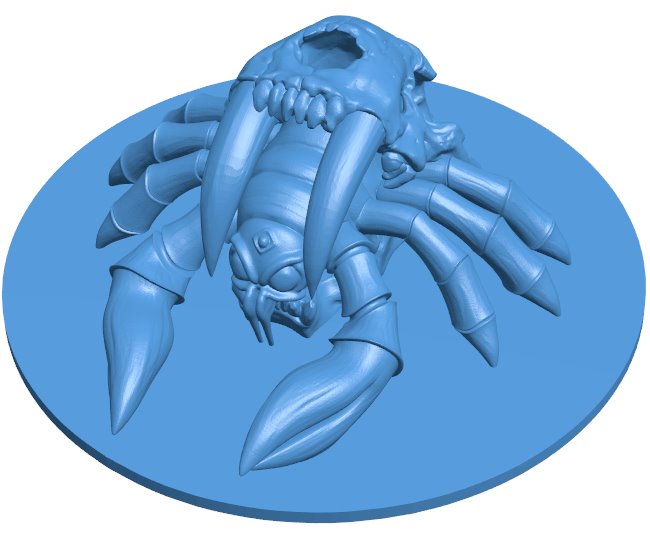 Bone Crab B010078 file Obj or Stl free download 3D Model for CNC and 3d printer