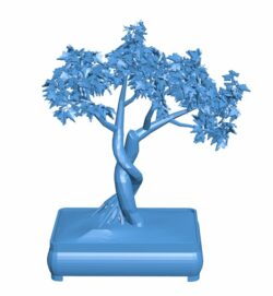 Bonsai tree B010105 file Obj or Stl free download 3D Model for CNC and 3d printer
