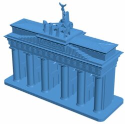 Brandenburg Gate – Berlin , Germany B010057 file Obj or Stl free download 3D Model for CNC and 3d printer