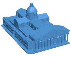 Buenos Aires Cathedral – Argentina B010087 file Obj or Stl free download 3D Model for CNC and 3d printer