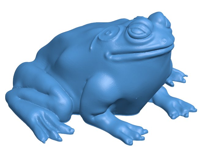 Bull frog B010117 file Obj or Stl free download 3D Model for CNC and 3d printer