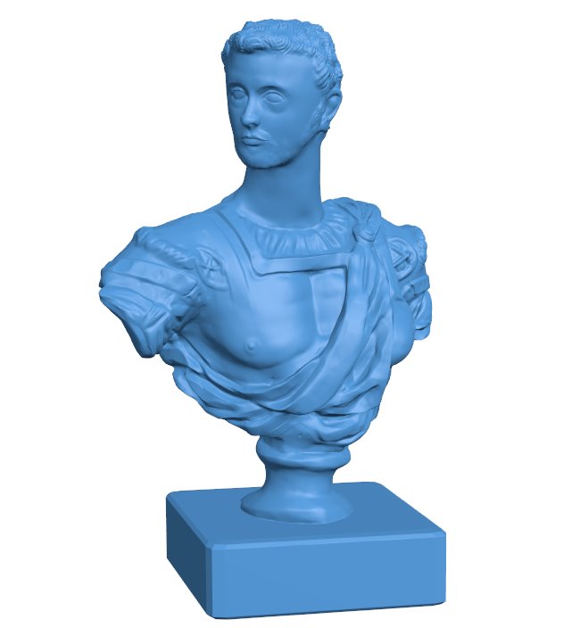 Bust of Cosimo De Medici, San Francisco - scan B009944 file Obj or Stl free download 3D Model for CNC and 3d printer