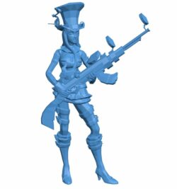 Caitlyn – League of Legends B009956 file Obj or Stl free download 3D Model for CNC and 3d printer