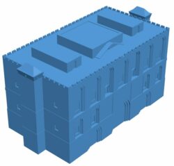 Castello della Zisa – Palermo, Sicily B010037 file Obj or Stl free download 3D Model for CNC and 3d printer