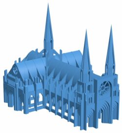 Cathedral B010110 file Obj or Stl free download 3D Model for CNC and 3d printer