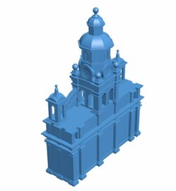 Catholic Church B010106 file Obj or Stl free download 3D Model for CNC and 3d printer