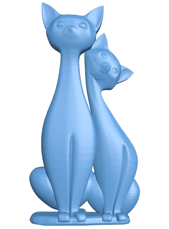 Cats T0006784 download free stl files 3d model for CNC wood carving