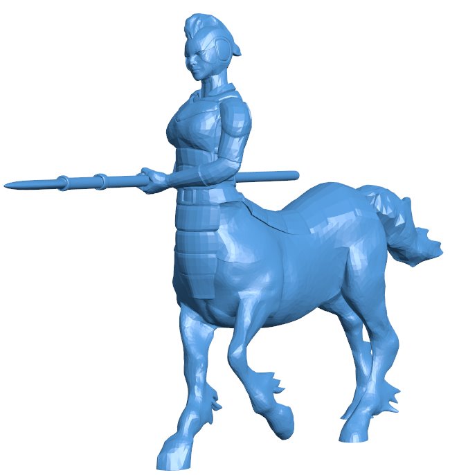 Centaur Female B010077 file Obj or Stl free download 3D Model for CNC and 3d printer