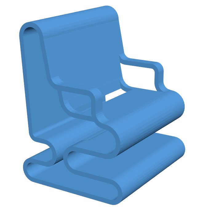Chair - smartphone stand B010018 file Obj or Stl free download 3D Model for CNC and 3d printer
