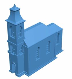 Chapel in Vlčice – Czechia B010083 file Obj or Stl free download 3D Model for CNC and 3d printer