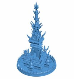 Chiang Rai Clock Tower – Thailand B010176 file Obj or Stl free download 3D Model for CNC and 3d printer