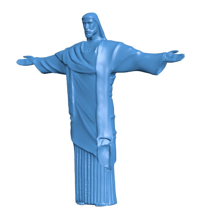 Christ the Redeemer in Rio de Janeiro, Brazil B009960 file Obj or Stl free download 3D Model for CNC and 3d printer