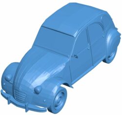 Citroen 3CV car B010066 file Obj or Stl free download 3D Model for CNC and 3d printer
