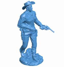 Cowboy B010133 file Obj or Stl free download 3D Model for CNC and 3d printer