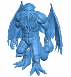 Cthulhu Pose B010097 file Obj or Stl free download 3D Model for CNC and 3d printer