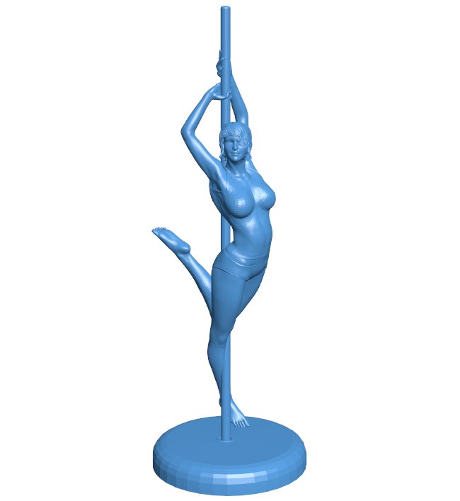 Dancer girl B010003 file Obj or Stl free download 3D Model for CNC and 3d printer