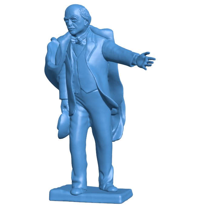David Lloyd George memorial in Parliament Square, London - scan B009961 file Obj or Stl free download 3D Model for CNC and 3d printer