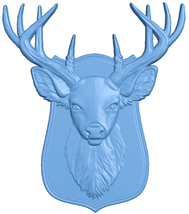 Deer head T0006663 download free stl files 3d model for CNC wood carving